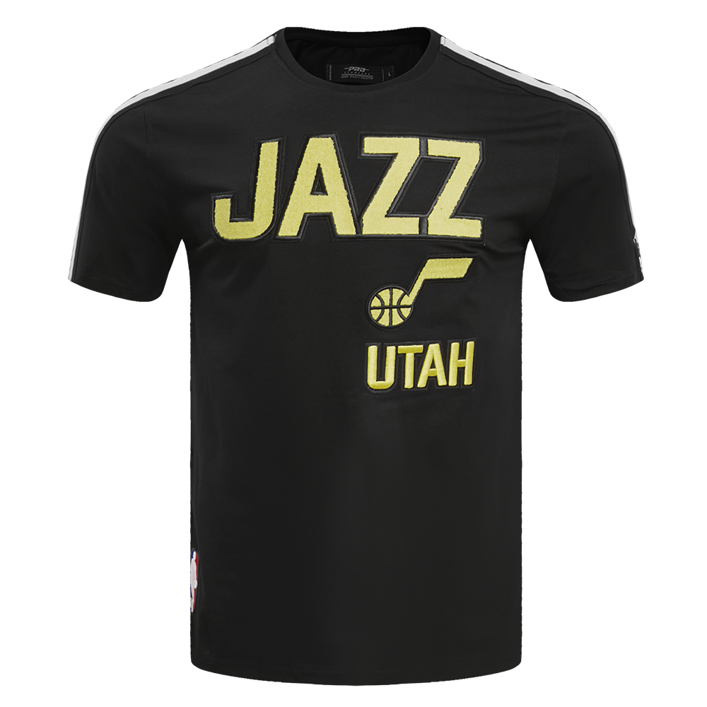 NBA UTAH JAZZ RETRO CLASSIC MEN'S STRIPED TEE (BLACK)