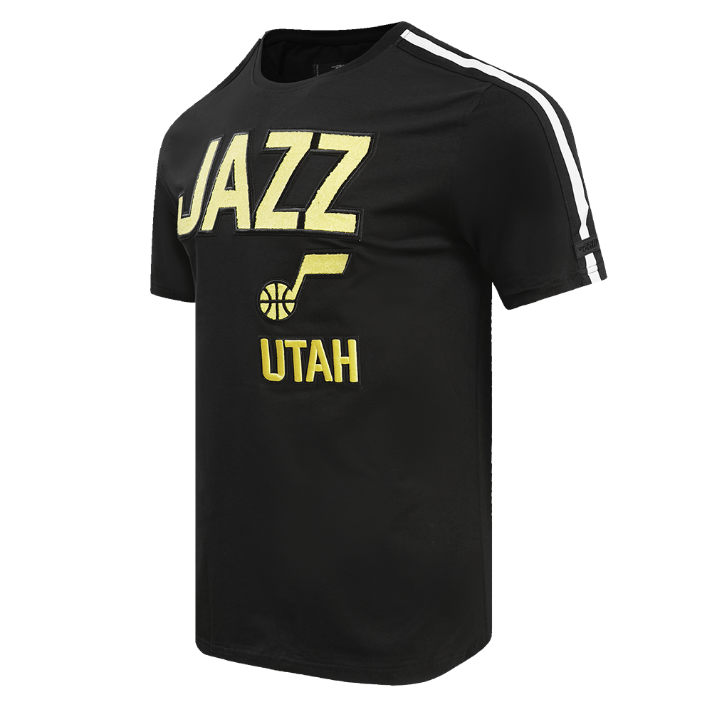 NBA UTAH JAZZ RETRO CLASSIC MEN'S STRIPED TEE (BLACK)