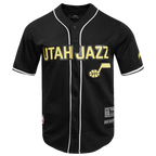 NBA UTAH JAZZ CLASSIC MAILLOT À BOUTONS EN FILET POUR HOMME (NOIR)