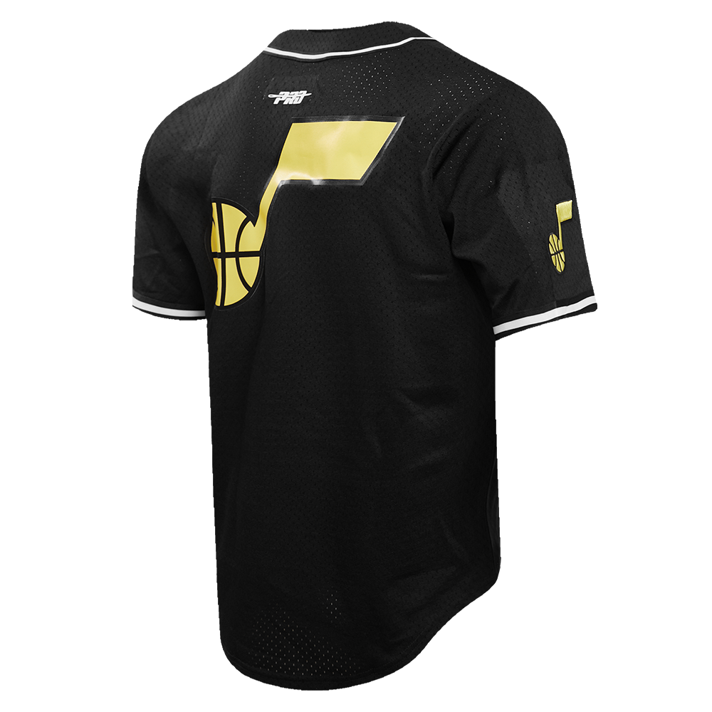 NBA UTAH JAZZ CLASSIC MAILLOT À BOUTONS EN FILET POUR HOMME (NOIR)