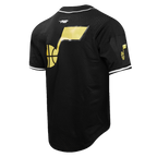NBA UTAH JAZZ CLASSIC MAILLOT À BOUTONS EN FILET POUR HOMME (NOIR)