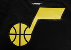 NBA UTAH JAZZ CLASSIC MAILLOT À BOUTONS EN FILET POUR HOMME (NOIR)