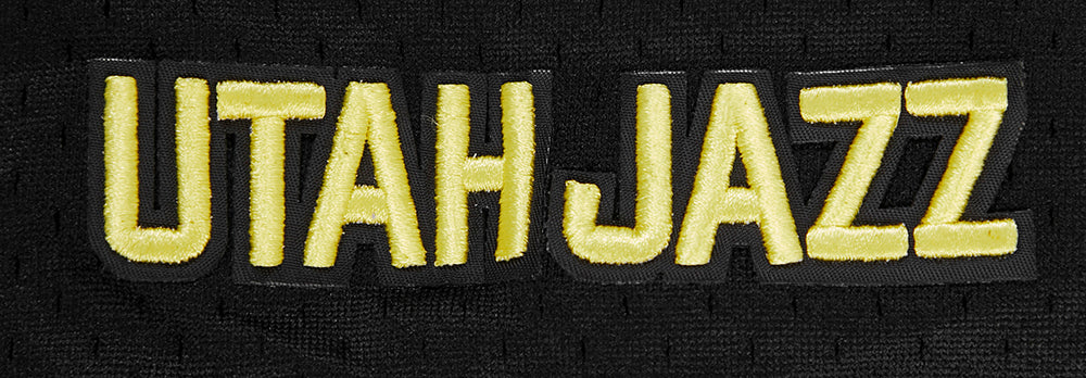 NBA UTAH JAZZ CLASSIC MAILLOT À BOUTONS EN FILET POUR HOMME (NOIR)