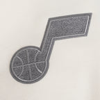 NBA UTAH JAZZ REVERSE FRENCH TERRY CHANDAIL À COL ROND EN MOLLETON À ÉPAULES TOMBANTES POUR HOMME (COQUILLE D'ŒUF)