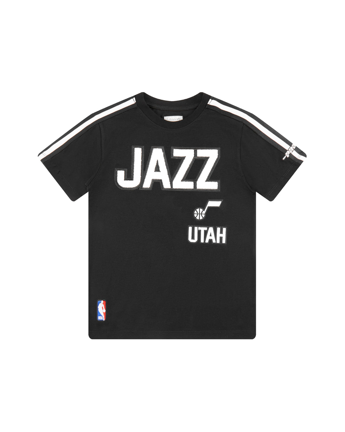 NBA UTAH JAZZ RETRO CLASSIC BIG BOY'S SHORT SLEEVE TAPING TEE (BLACK)