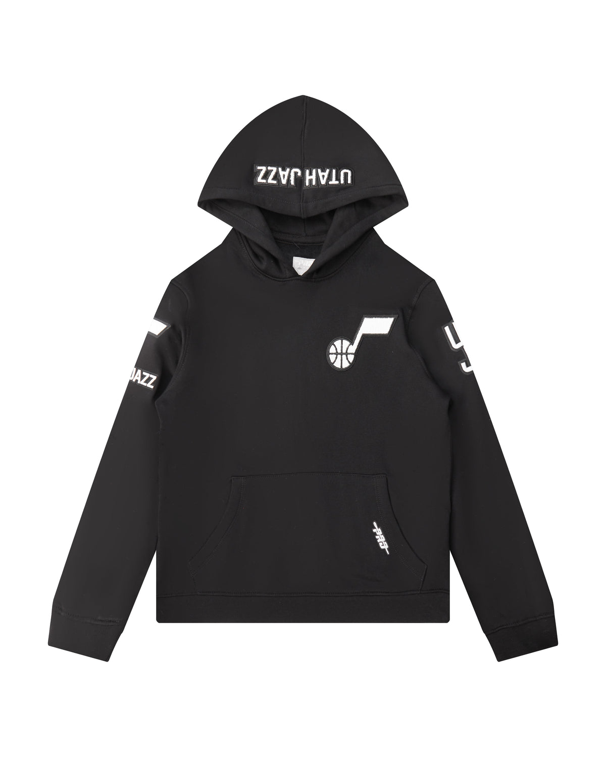 NBA UTAH JAZZ CLASSIC BIG BOY'S FLEECE PULLOVER HOODIE (BLACK)