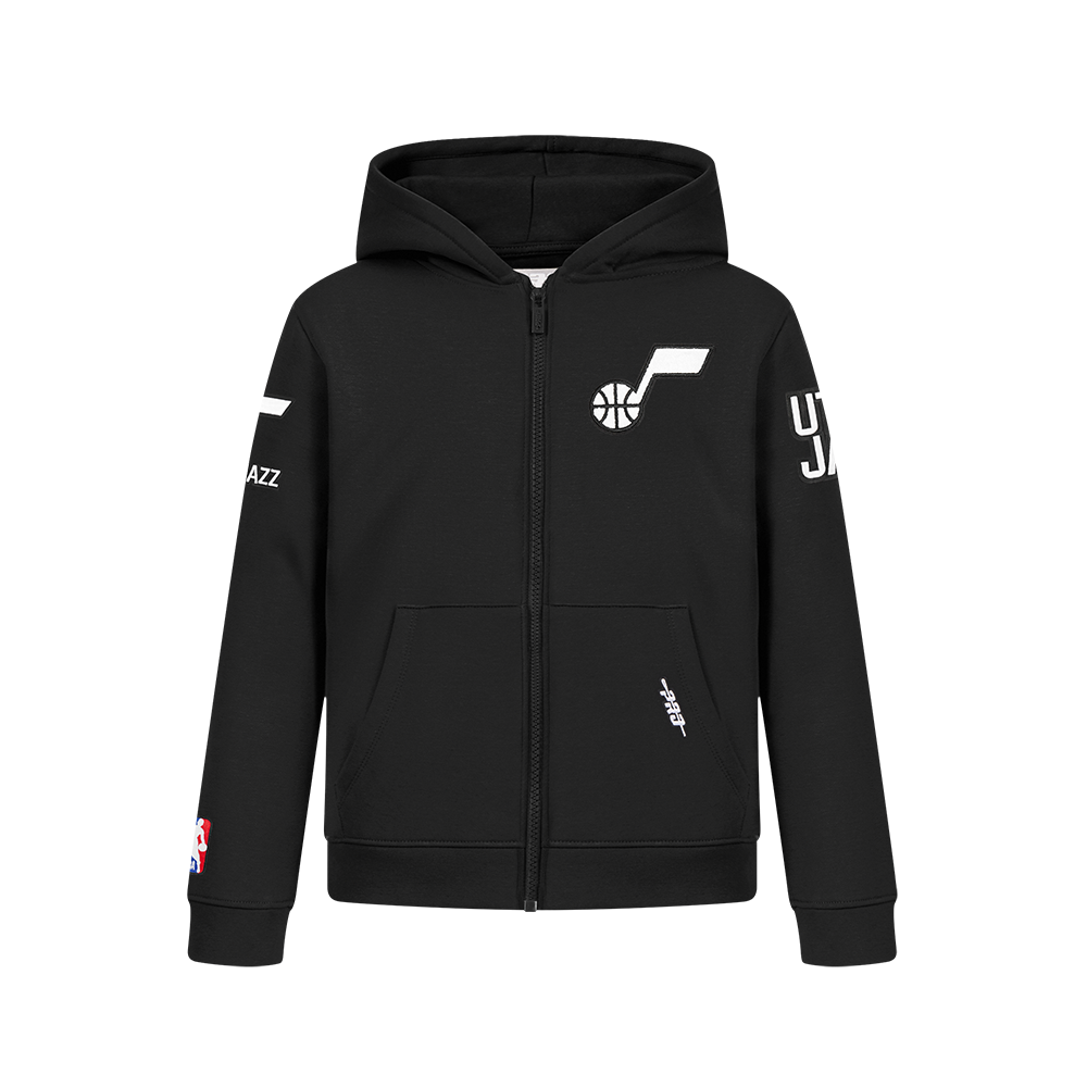 NBA UTAH JAZZ CLASSIC CHANDAIL À CAPUCHON EN MOLLETON À GLISSIÈRE POUR GARÇON JUNIOR (NOIR)