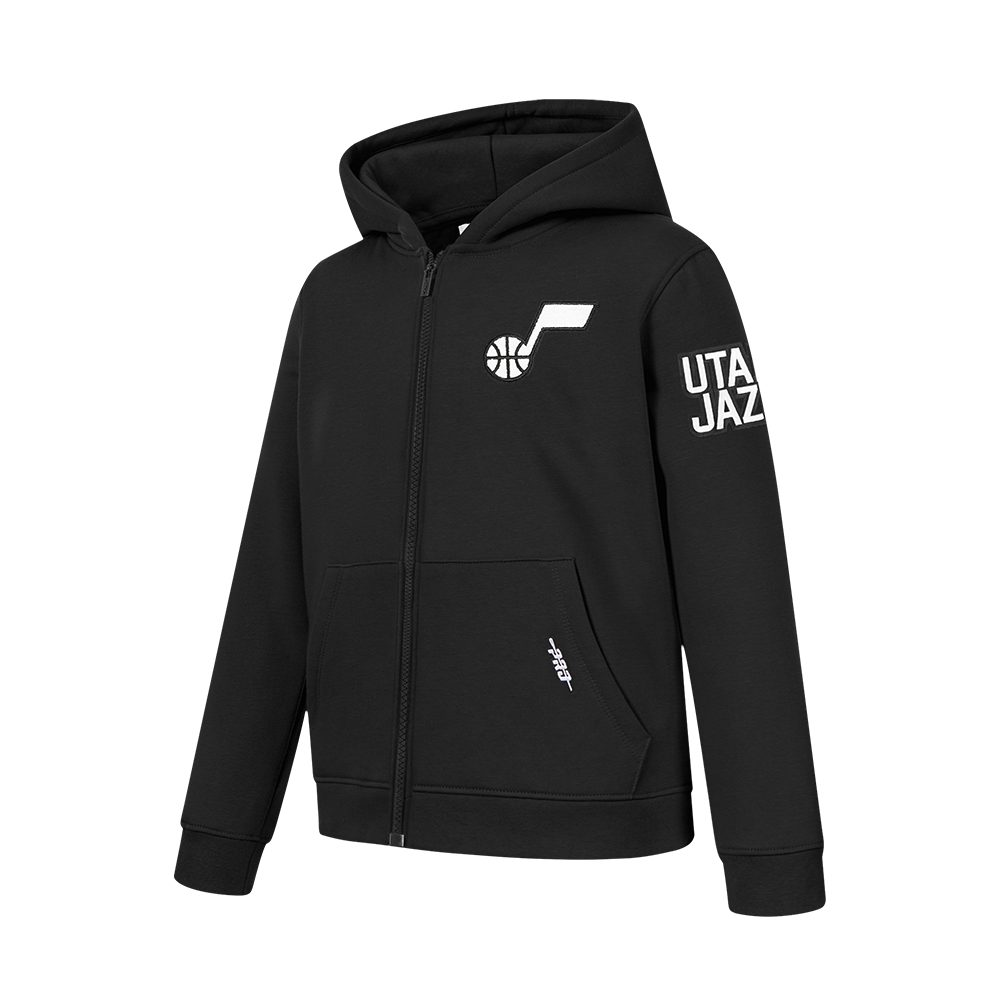 NBA UTAH JAZZ CLASSIC CHANDAIL À CAPUCHON EN MOLLETON À GLISSIÈRE POUR GARÇON JUNIOR (NOIR)