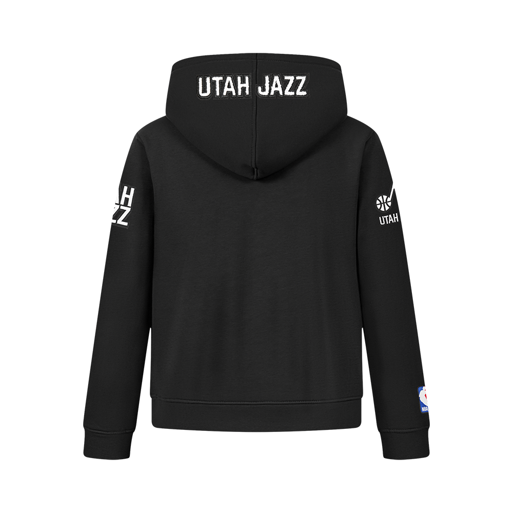NBA UTAH JAZZ CLASSIC CHANDAIL À CAPUCHON EN MOLLETON À GLISSIÈRE POUR GARÇON JUNIOR (NOIR)