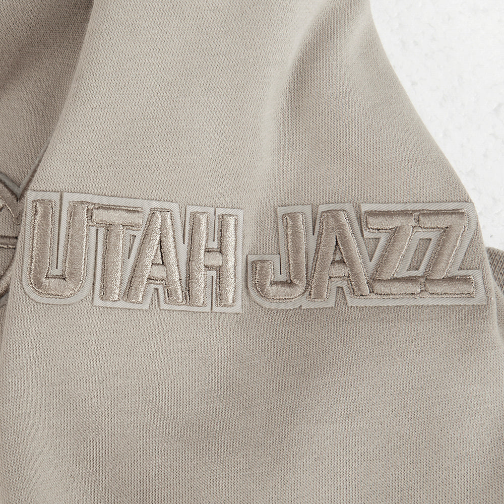 NBA UTAH JAZZ NEUTRAL CHANDAIL À CAPUCHON EN MOLLETON POUR GARÇON JUNIOR (TAUPE)