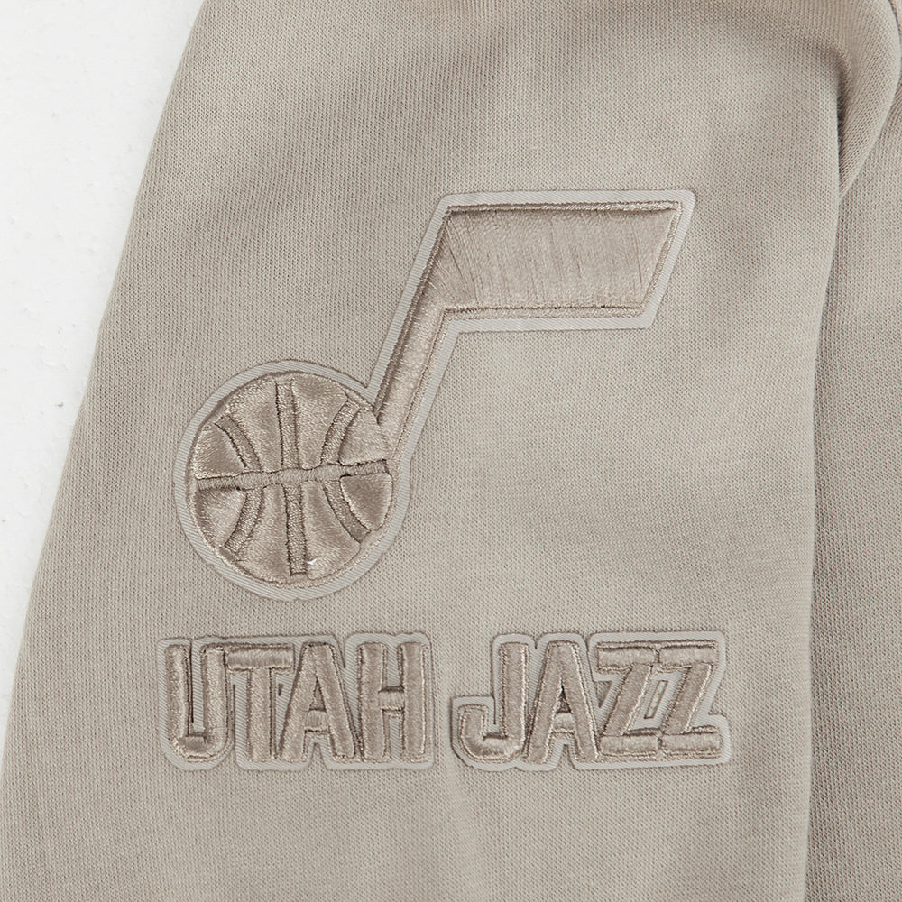 NBA UTAH JAZZ NEUTRAL CHANDAIL À CAPUCHON EN MOLLETON POUR GARÇON JUNIOR (TAUPE)