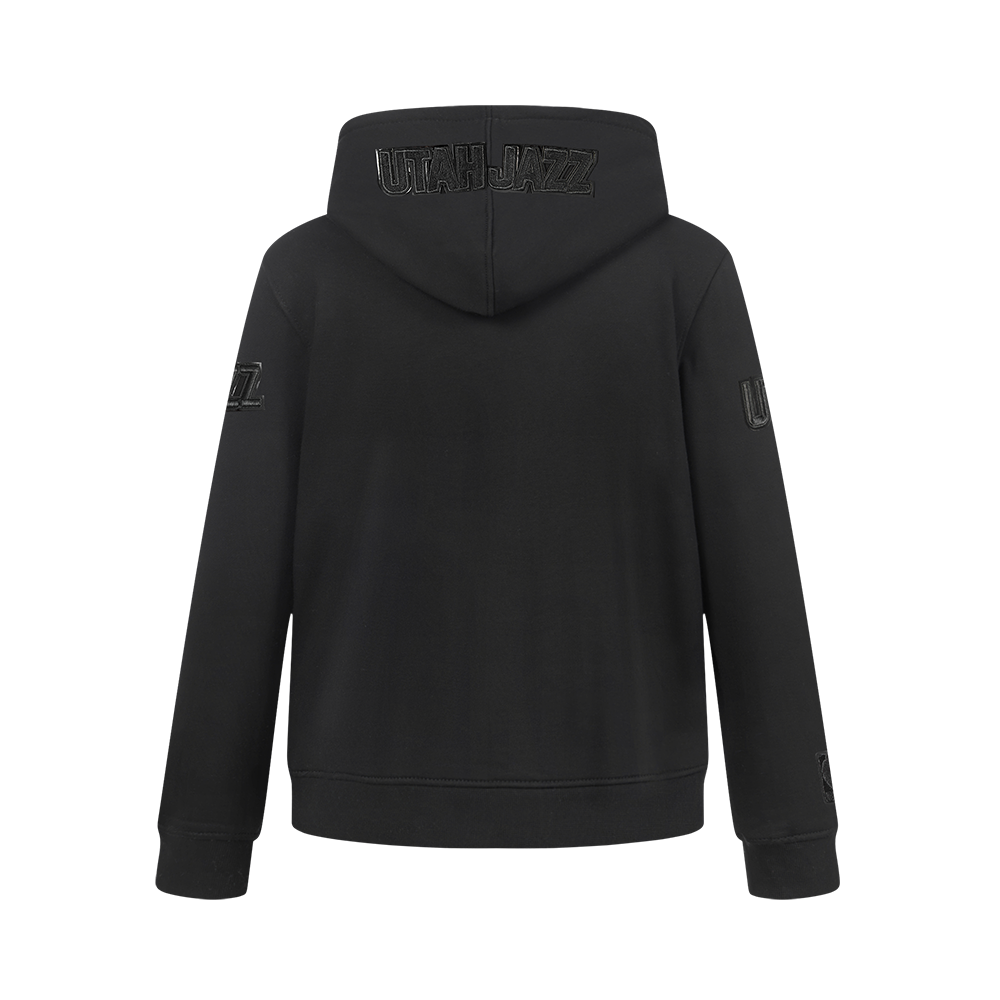NBA UTAH JAZZ TRIPLE BLACK BIG BOY'S FLC PO HOODIE (BLACK)