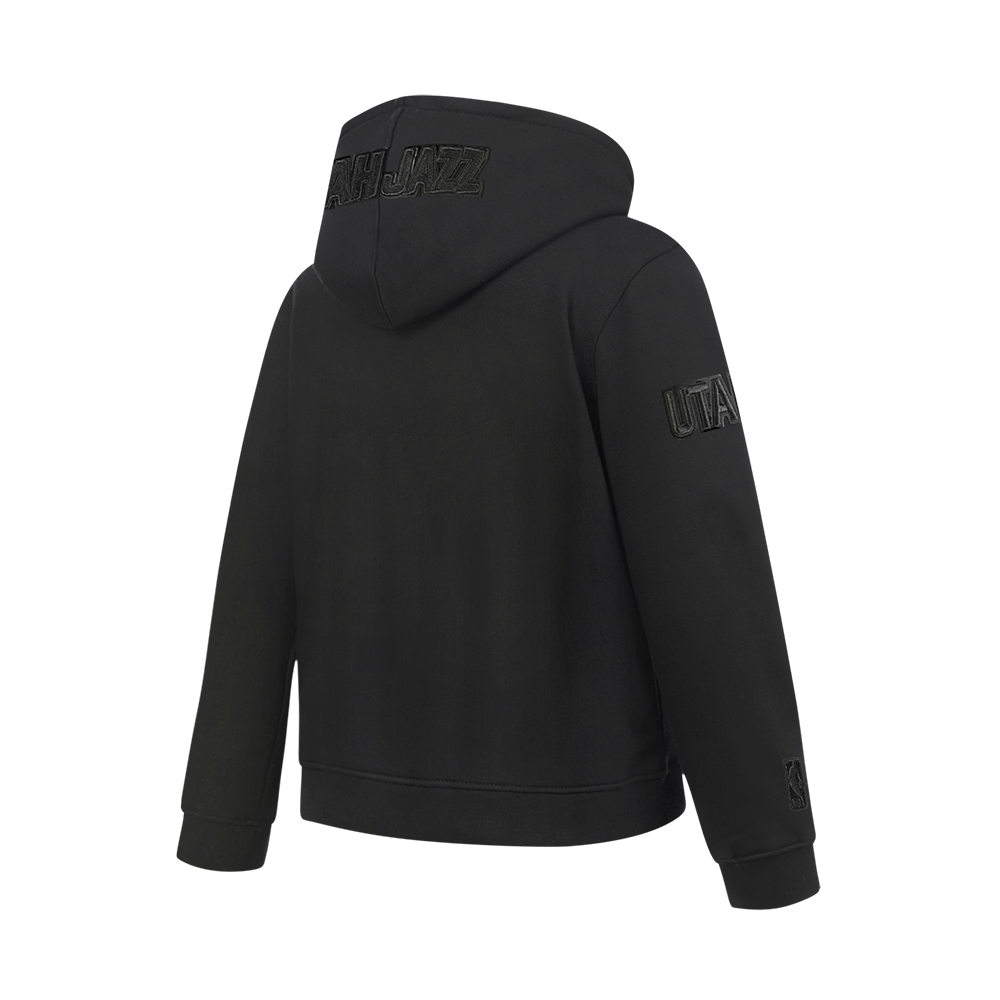 NBA UTAH JAZZ TRIPLE BLACK BIG BOY'S FLC PO HOODIE (BLACK)