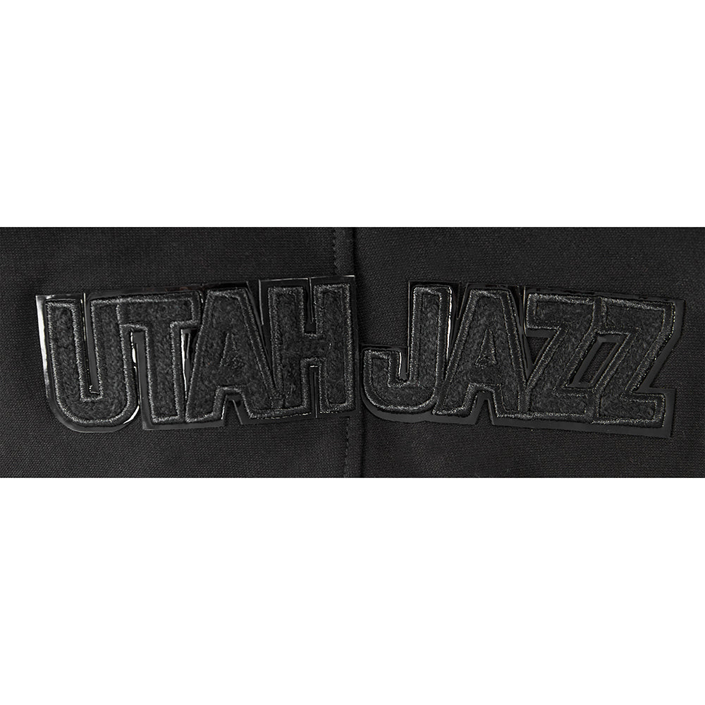 NBA UTAH JAZZ TRIPLE BLACK BIG BOY'S FLC PO HOODIE (BLACK)