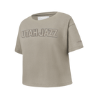 NBA UTAH JAZZ NEUTRAL BIG GIRL'S SS BOXY TEE (TAUPE)