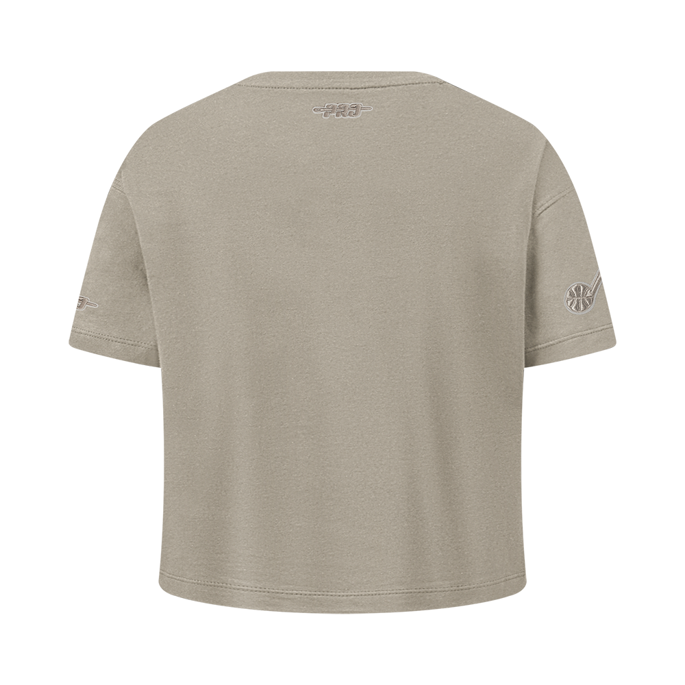 NBA UTAH JAZZ NEUTRAL BIG GIRL'S SS BOXY TEE (TAUPE)