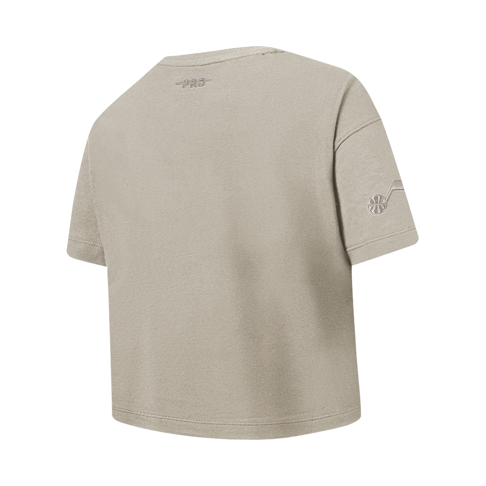NBA UTAH JAZZ NEUTRAL BIG GIRL'S SS BOXY TEE (TAUPE)