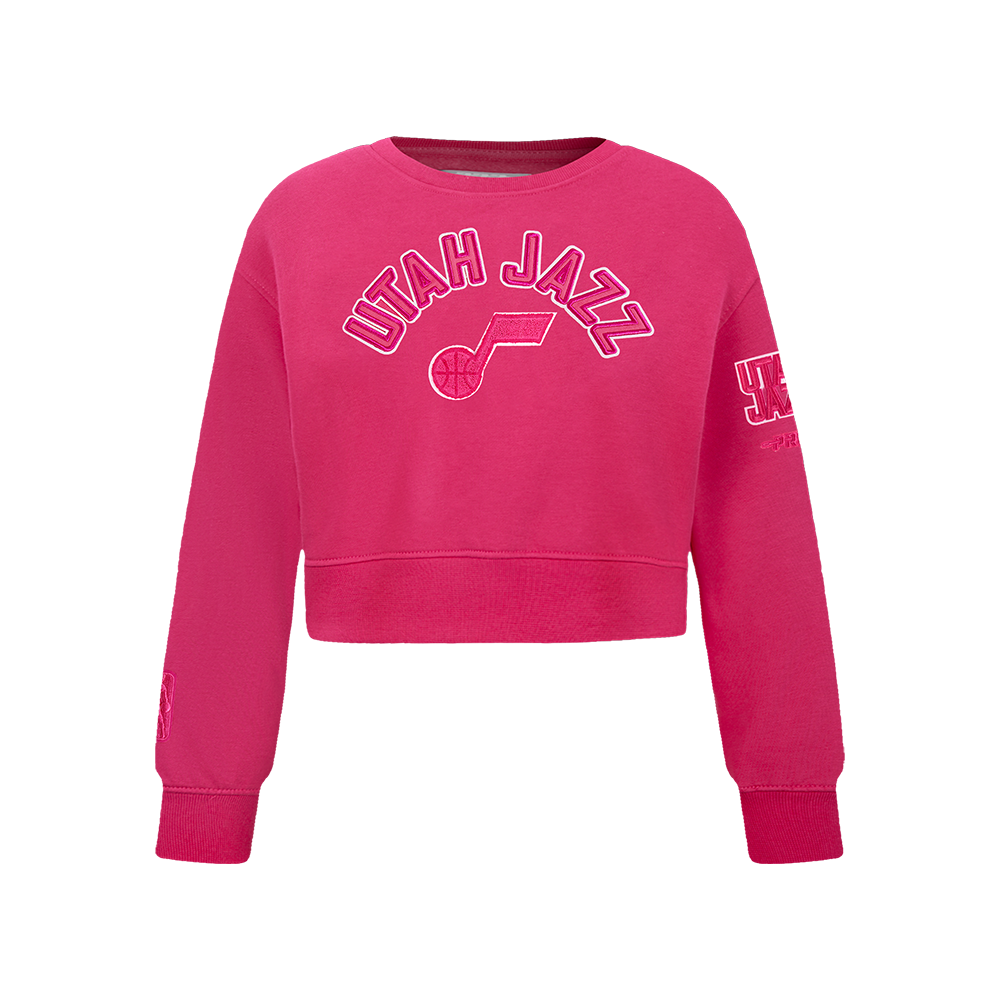NBA UTAH JAZZ CHANDAIL À COL ROND TRIPLE ROSE EN MOLLETON POUR FILLE JUNIOR (VIOLET BETTERAVE)