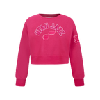 NBA UTAH JAZZ CHANDAIL À COL ROND TRIPLE ROSE EN MOLLETON POUR FILLE JUNIOR (VIOLET BETTERAVE)