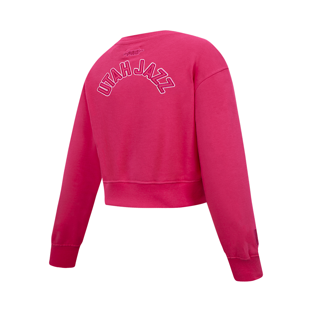 NBA UTAH JAZZ CHANDAIL À COL ROND TRIPLE ROSE EN MOLLETON POUR FILLE JUNIOR (VIOLET BETTERAVE)