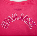 NBA UTAH JAZZ CHANDAIL À COL ROND TRIPLE ROSE EN MOLLETON POUR FILLE JUNIOR (VIOLET BETTERAVE)