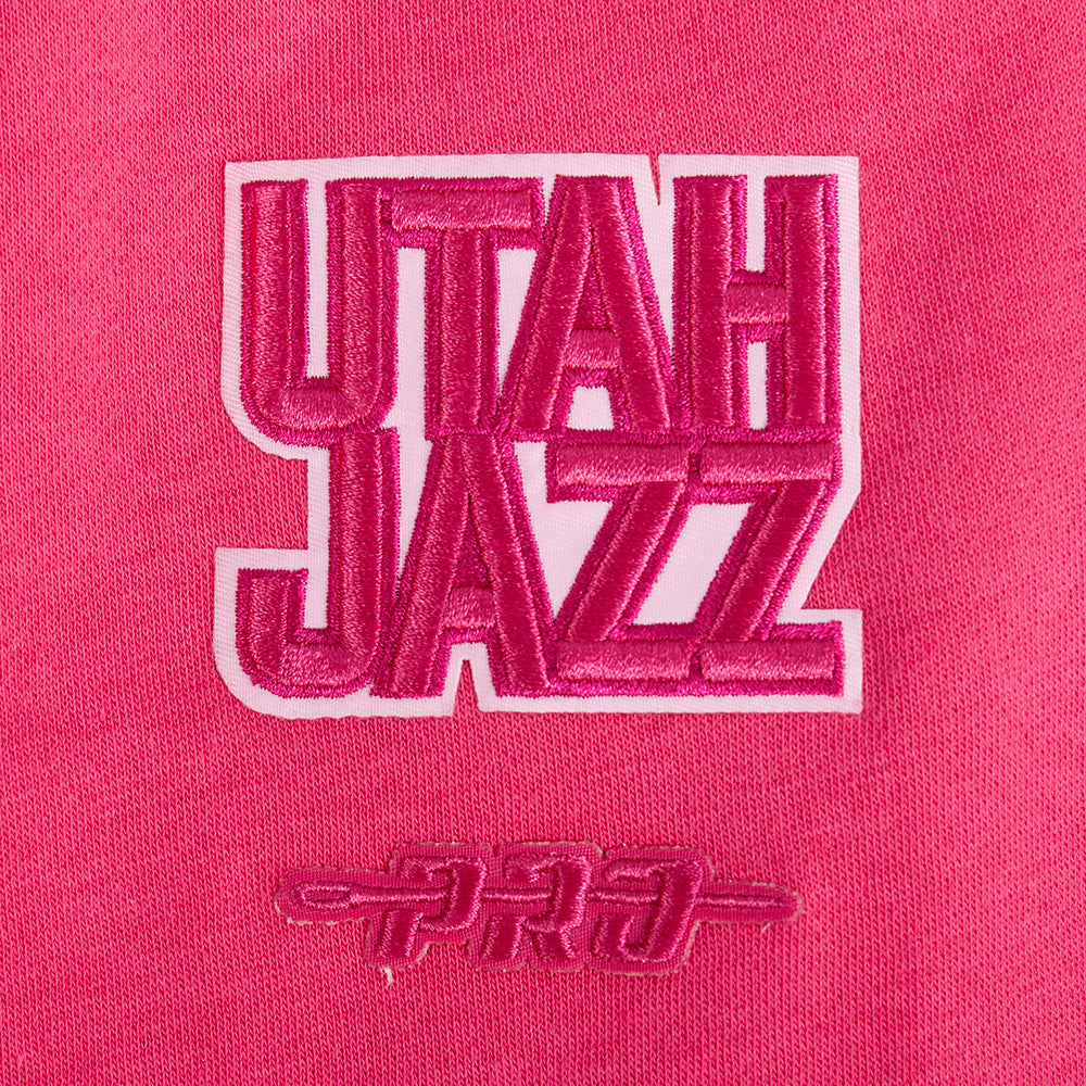 NBA UTAH JAZZ CHANDAIL À COL ROND TRIPLE ROSE EN MOLLETON POUR FILLE JUNIOR (VIOLET BETTERAVE)