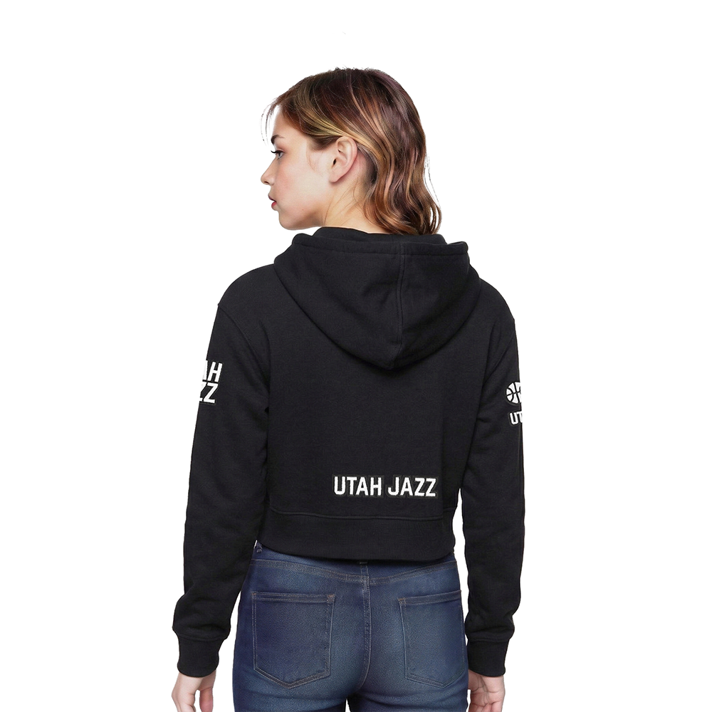 NBA UTAH JAZZ CLASSIC CHANDAIL À CAPUCHON EN MOLLETON À GLISSIÈRE POUR FILLE ENFANT (NOIR)