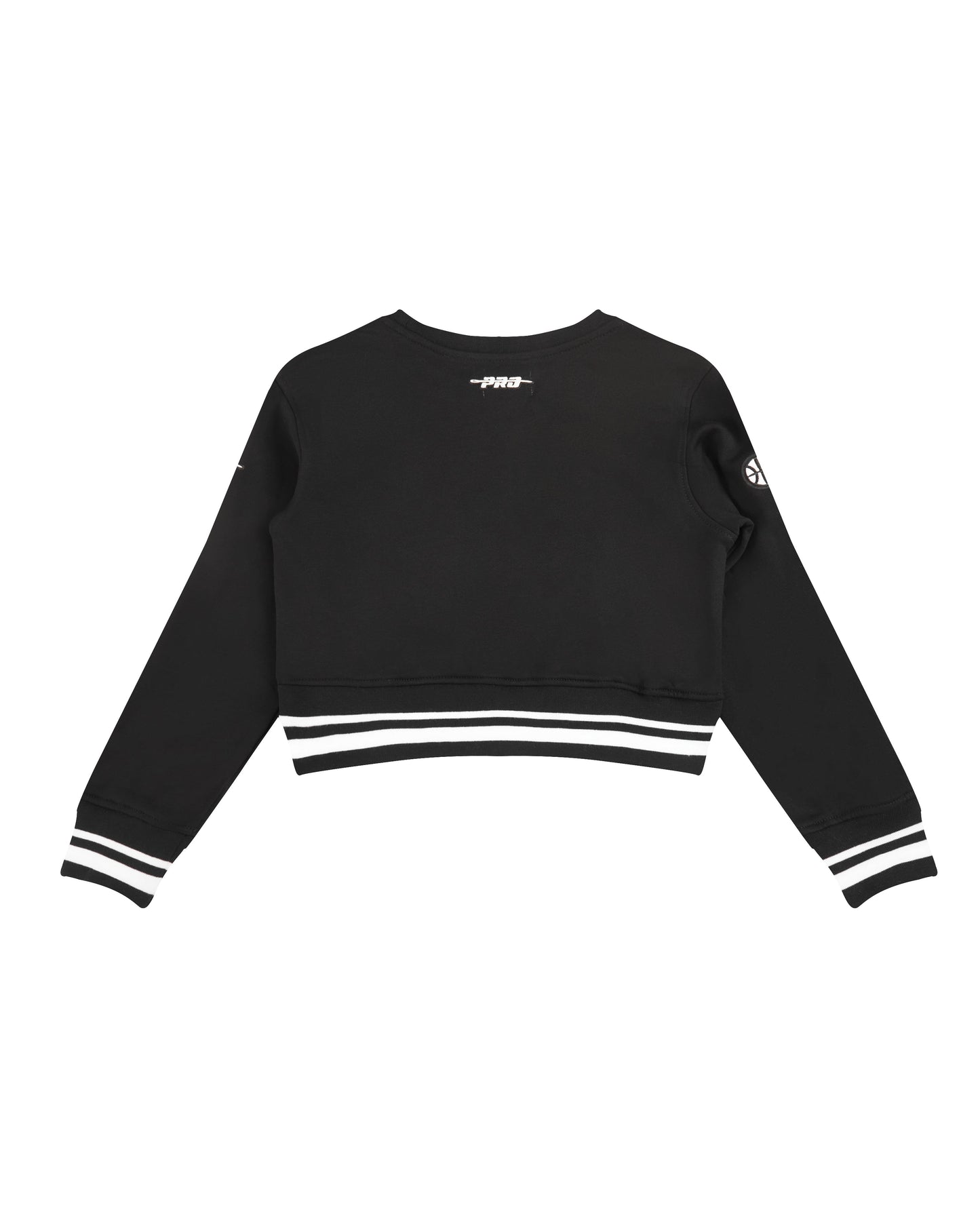 NBA UTAH JAZZ RETRO CLASSIC LITTLE GIRLS  RIB FLEECE CREWNECK (BLACK)