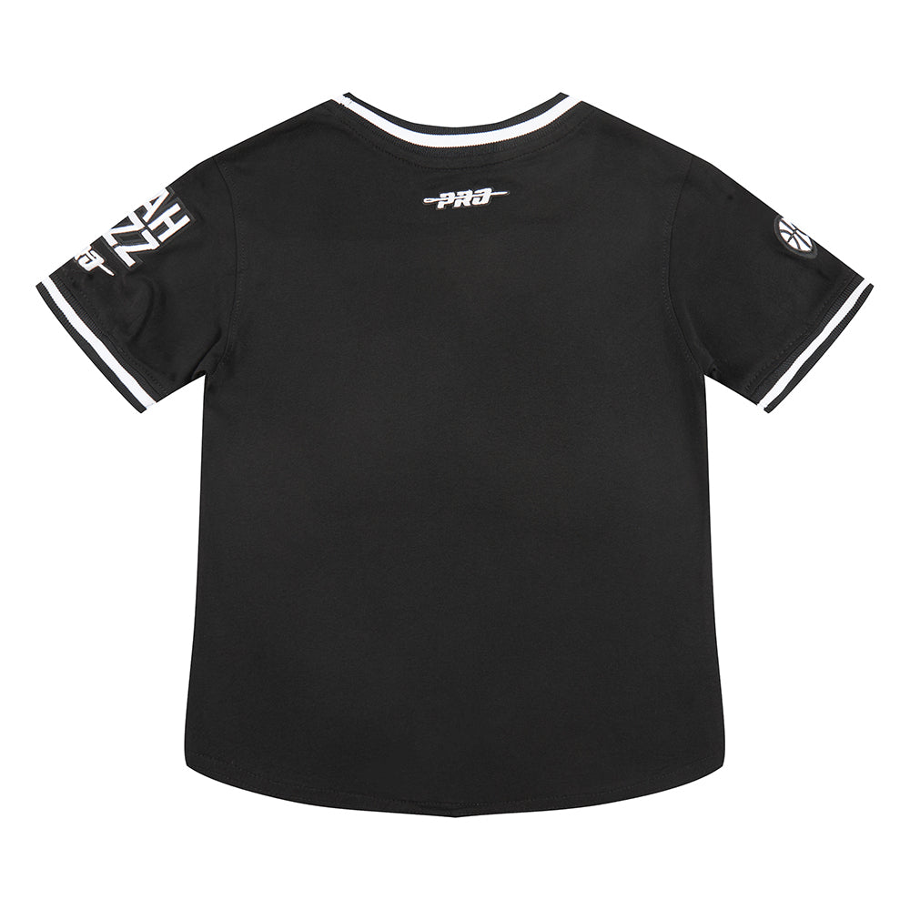 NBA UTAH JAZZ CLASSIC TODDLER BOYS SHORT SLEEVE STRIPED RIB TEE (BLACK)