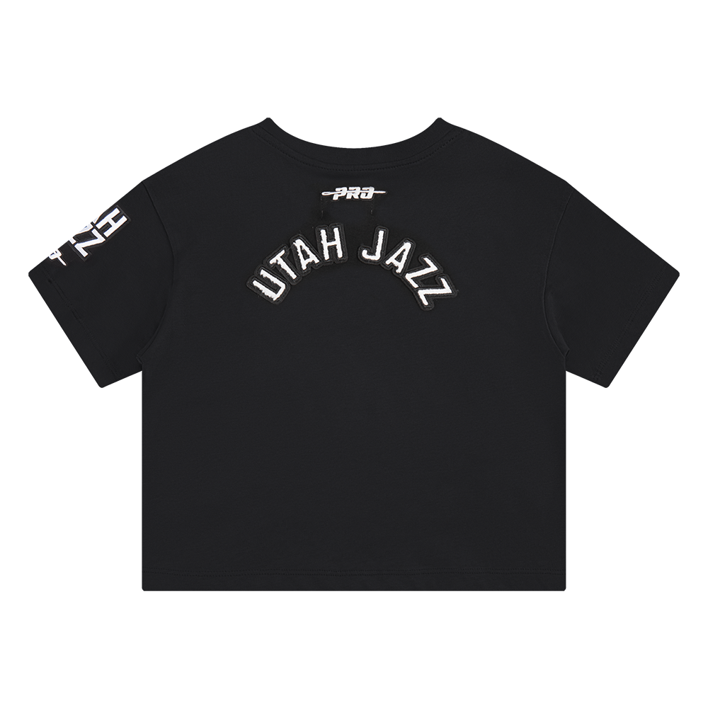 NBA UTAH JAZZ CLASSIC TODDLER GIRLS SHORT SLEEVE BOXY TEE (BLACK)