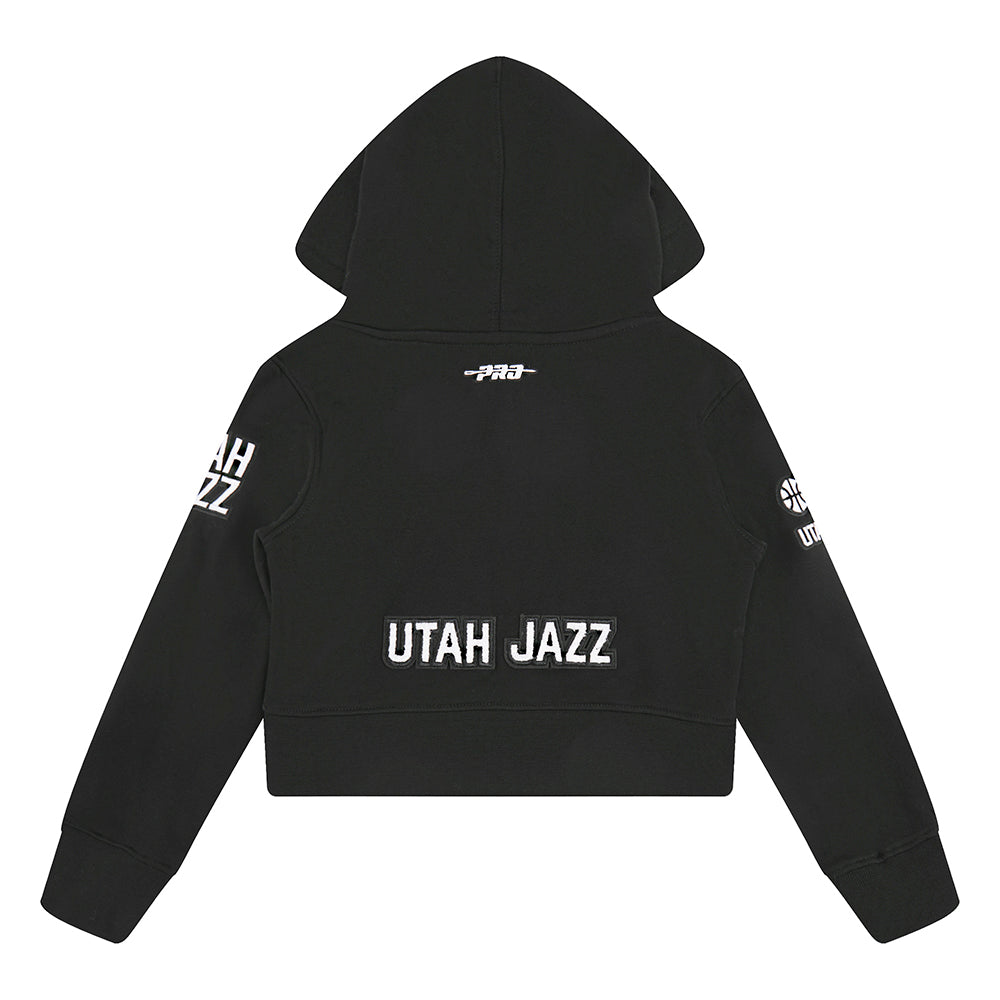 NBA UTAH JAZZ CLASSIC TODDLER GIRLS  FLEECE FULL ZIP HOODIE (BLACK)