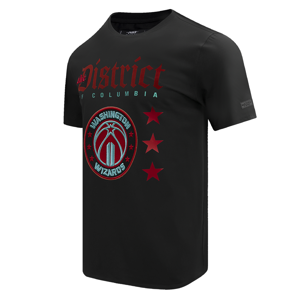 NBA WASHINGTON WIZARDS MEN'S CHEST DIAMOND TEE (BLACK)