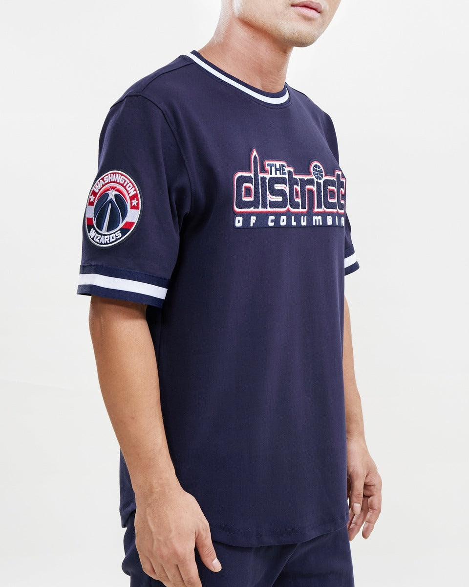 NBA WASHINGTON WIZARDS CLASSIC CHENILLE MEN'S TEE (MIDNIGHT NAVY)