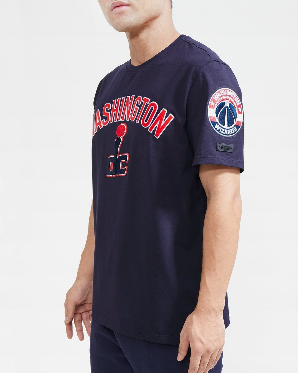 NBA WASHINGTON WIZARDS CLASSIC BRISTLE MEN'S TEE (MIDNIGHT NAVY)