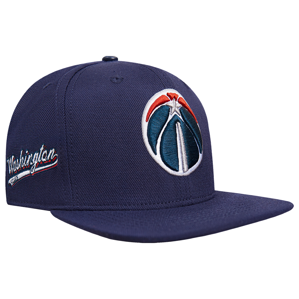 NBA WASHINGTON WIZARDS SCRIPT TAIL WOOL SNAPBACK (MIDNIGHT NAVY)