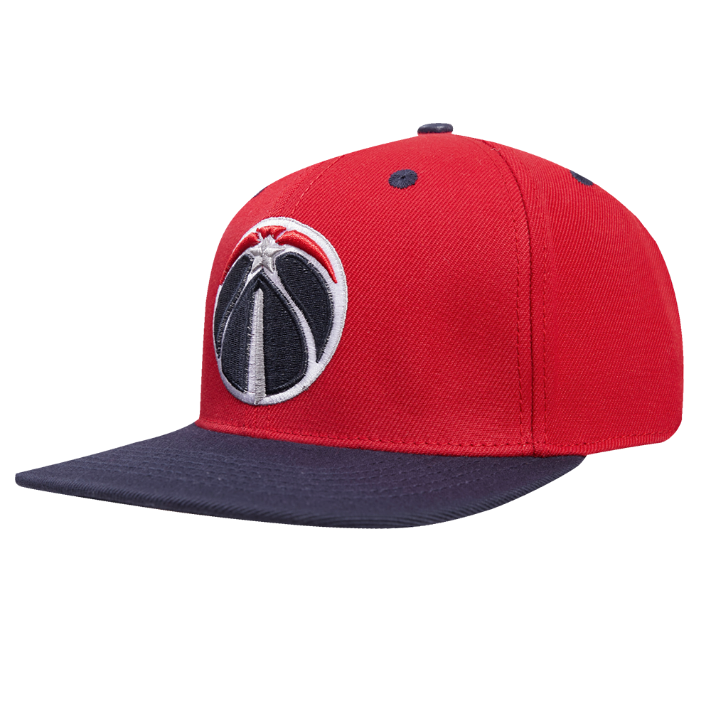 NBA WASHINGTON WIZARDS RETRO CLASSIC UNISEX PRIMARY LOGO WOOL SNAPBACK (RED/MIDNIGHT NAVY)