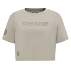 NBA WASHINGTON WIZARDS NEUTRAL SINGLE JERSEY BOXY TEE (TAUPE)