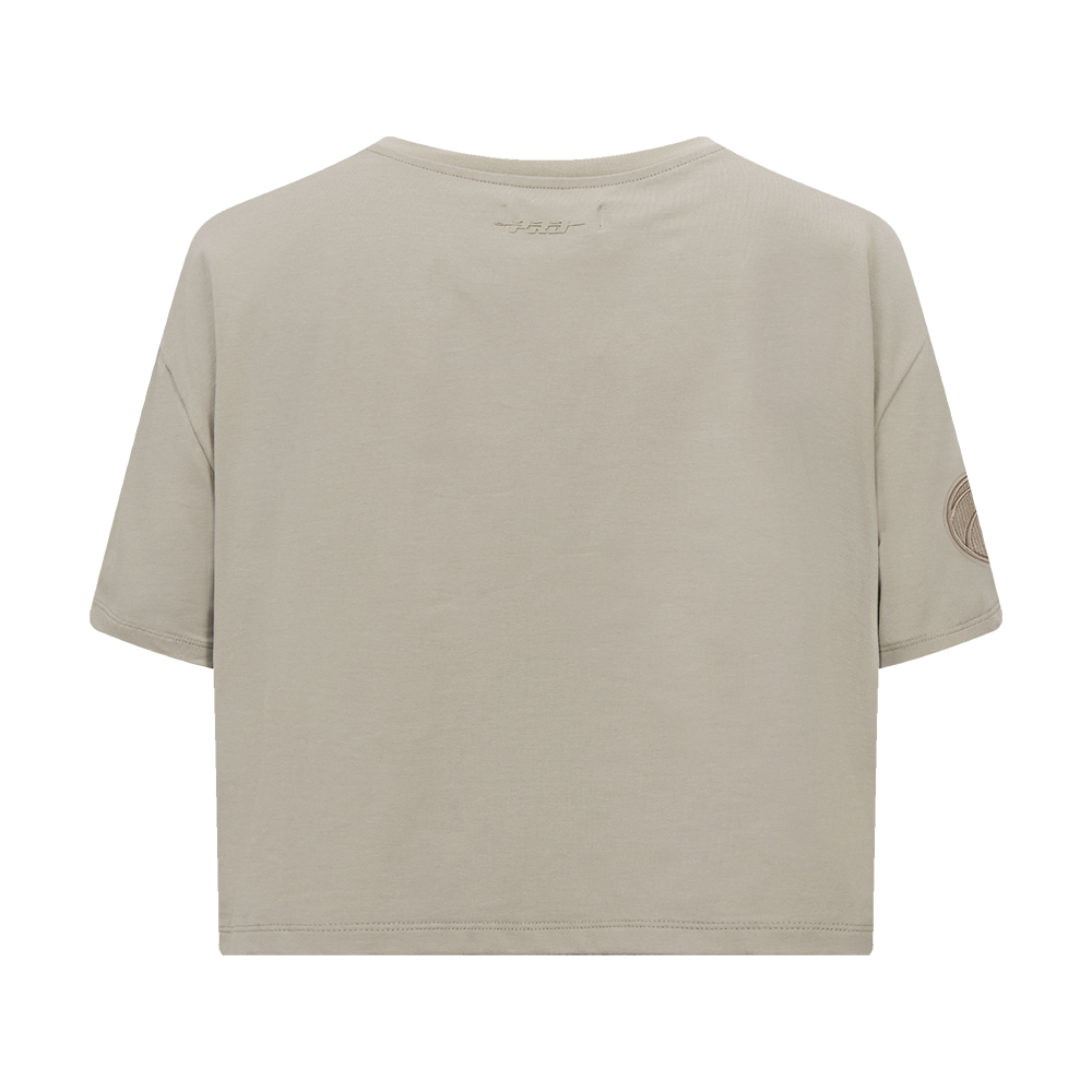 NBA WASHINGTON WIZARDS NEUTRAL SINGLE JERSEY BOXY TEE (TAUPE)