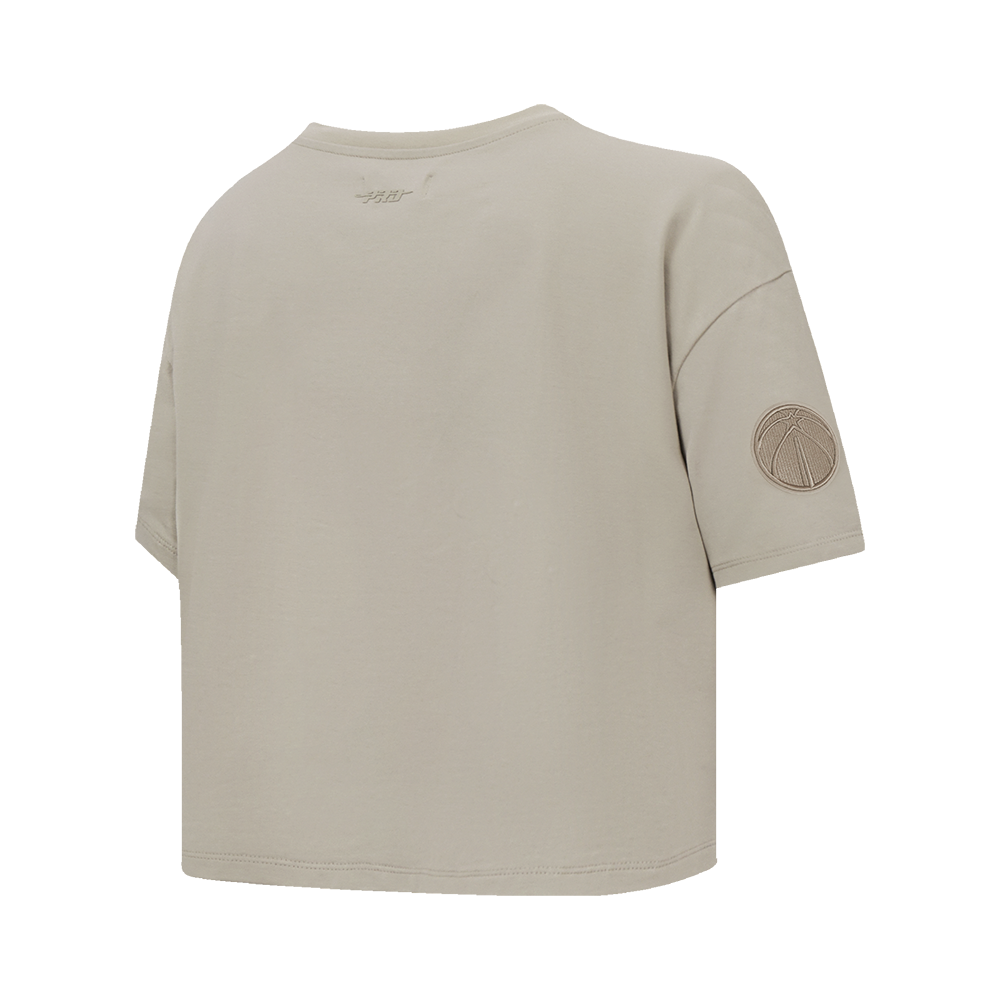 NBA WASHINGTON WIZARDS NEUTRAL SINGLE JERSEY BOXY TEE (TAUPE)