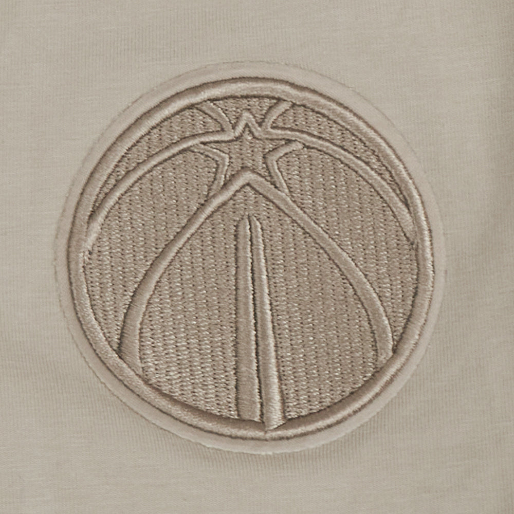 NBA WASHINGTON WIZARDS NEUTRAL SINGLE JERSEY BOXY TEE (TAUPE)