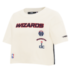 NBA WASHINGTON WIZARDS RETRO CLASSIC WOMEN'S BOXY TEE (EGGSHELL)