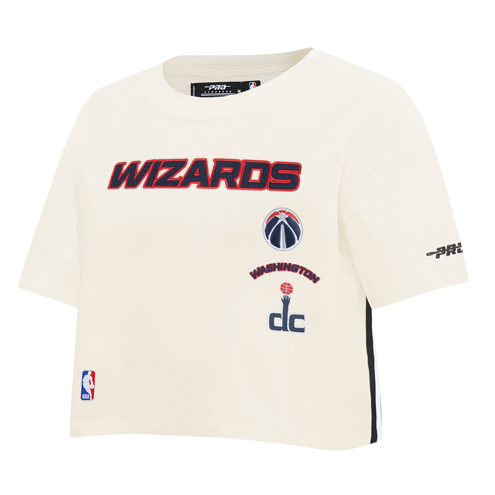 NBA WASHINGTON WIZARDS RETRO CLASSIC WOMEN'S BOXY TEE (EGGSHELL)