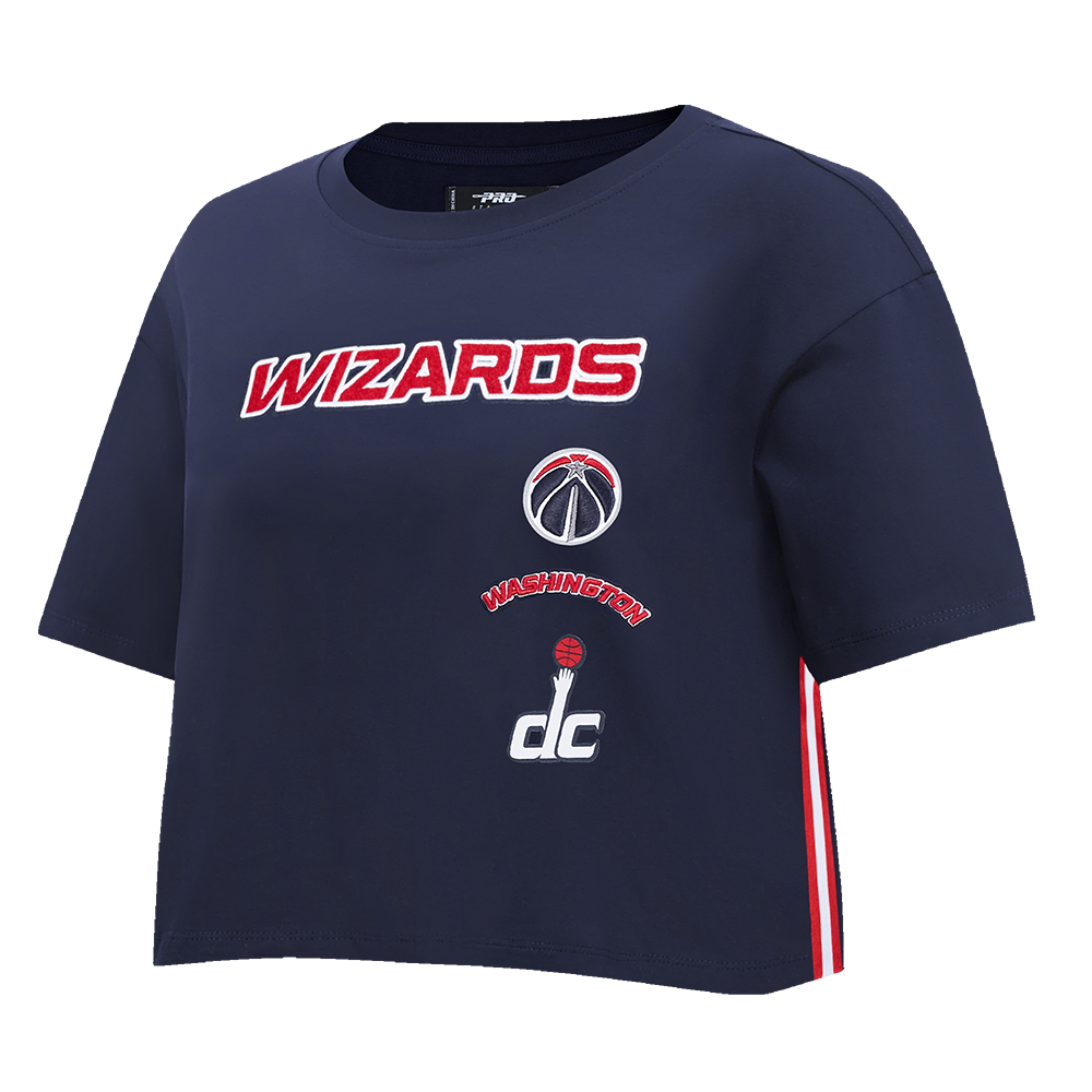 NBA WASHINGTON WIZARDS RETRO CLASSIC WOMEN'S BOXY TEE (MIDNIGHT NAVY)