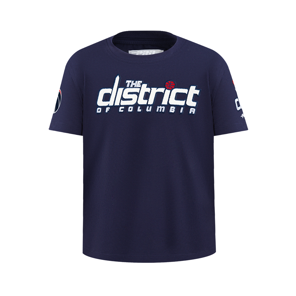 NBA WASHINGTON WIZARDS CLASSIC T-SHIRT EN JERSEY SIMPLE POUR GARÇON JUNIOR (MARINE MINUIT)