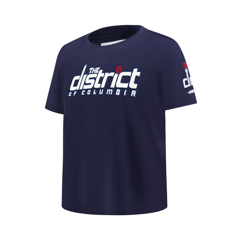 NBA WASHINGTON WIZARDS CLASSIC T-SHIRT EN JERSEY SIMPLE POUR GARÇON JUNIOR (MARINE MINUIT)