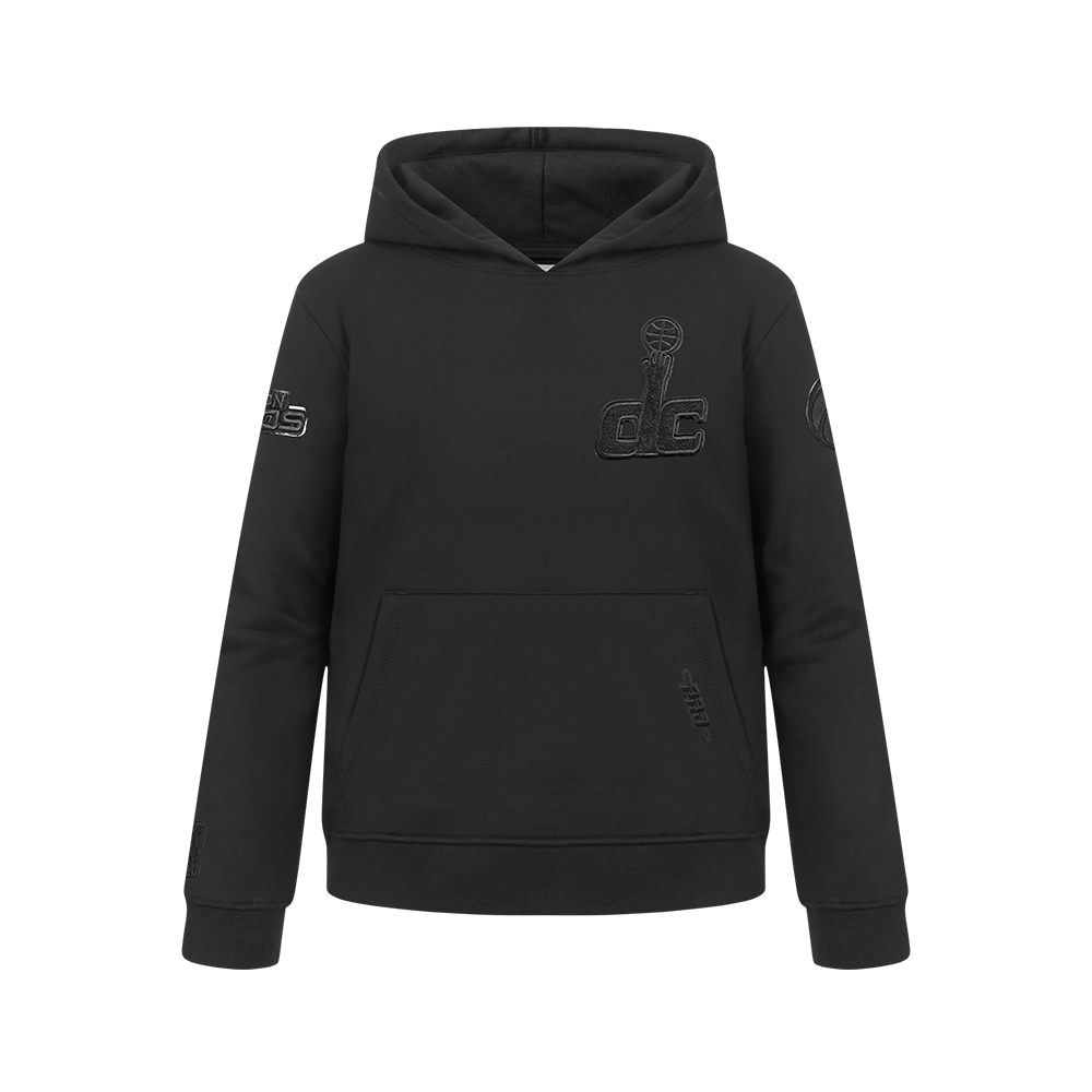 NBA WASHINGTON WIZARDS TRIPLE BLACK BIG BOY'S FLC PO HOODIE (BLACK)