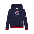 NBA WASHINGTON WIZARDS RETRO CLASSIC BIG BOY'S RIB FLEECE PULLOVER HOODIE (MIDNIGHT NAVY/RED/MIDNIGHT NAVY)