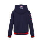 NBA WASHINGTON WIZARDS RETRO CLASSIC BIG BOY'S RIB FLEECE PULLOVER HOODIE (MIDNIGHT NAVY/RED/MIDNIGHT NAVY)