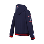 NBA WASHINGTON WIZARDS RETRO CLASSIC BIG BOY'S RIB FLEECE PULLOVER HOODIE (MIDNIGHT NAVY/RED/MIDNIGHT NAVY)