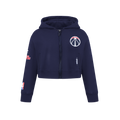 NBA WASHINGTON WIZARDS CLASSIC BIG GIRL'S FLC FZ HOODIE (MIDNIGHT NAVY)